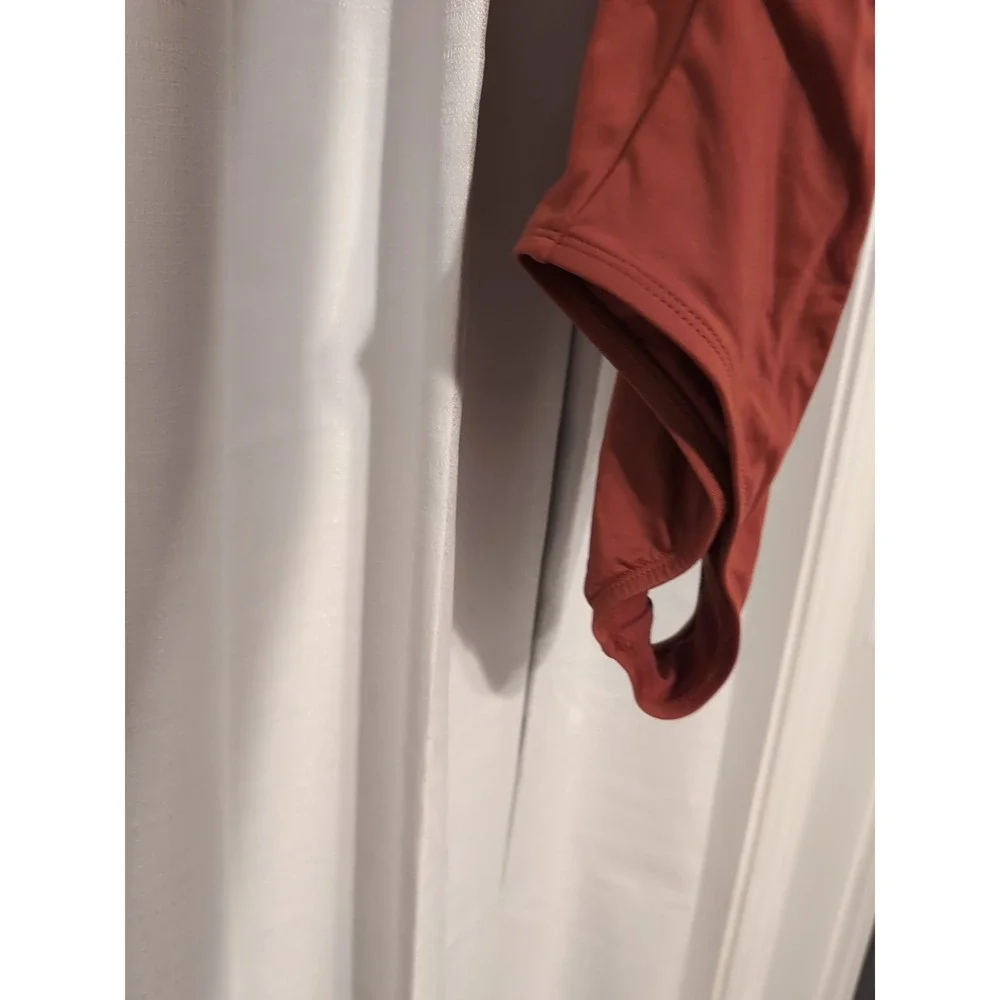 NWT Time and True One Piece Embroidered Front High Leg Low Tie Back Sz. M (8-10)